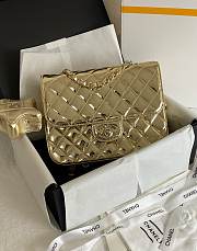 Colestore Chanel 24C Mini Flap Bag & Star Coin Purse Gold 22.5×6.5×17cm - 1
