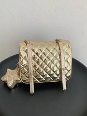 Colestore Chanel 24C Mini Flap Bag & Star Coin Purse Gold 22.5×6.5×17cm - 6