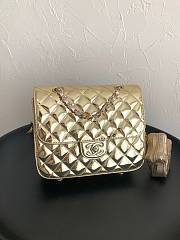 Colestore Chanel 24C Mini Flap Bag & Star Coin Purse Gold 22.5×6.5×17cm - 5