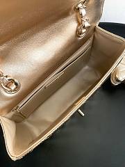 Colestore Chanel 24C Mini Flap Bag & Star Coin Purse Gold 22.5×6.5×17cm - 2