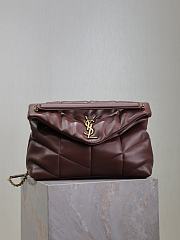 Colestore YSL LouLou Puffer Lambskin Bag 5774751 in Chocolate Brown Size 35x23x13.5cm - 1