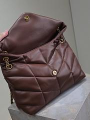 Colestore YSL LouLou Puffer Lambskin Bag 5774751 in Chocolate Brown Size 35x23x13.5cm - 3