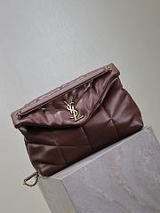 Colestore YSL LouLou Puffer Lambskin Bag 5774751 in Chocolate Brown Size 35x23x13.5cm - 2