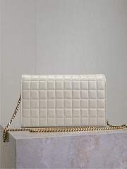 Colestore YSL Saint Laurent Cassandre Ysl Wallet on Chain in White 23x14x3cm  - 2