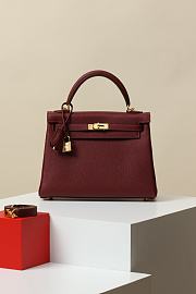 Colestore Hermes Kelly 25 Togo Rouge H 25x10x20cm - 1