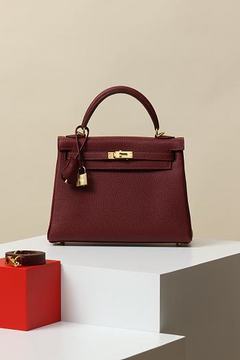 Colestore Hermes Kelly 25 Togo Rouge H 25x10x20cm