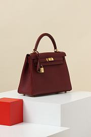 Colestore Hermes Kelly 25 Togo Rouge H 25x10x20cm - 5