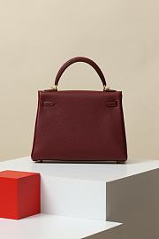 Colestore Hermes Kelly 25 Togo Rouge H 25x10x20cm - 4