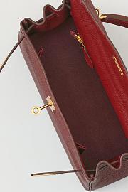 Colestore Hermes Kelly 25 Togo Rouge H 25x10x20cm - 3
