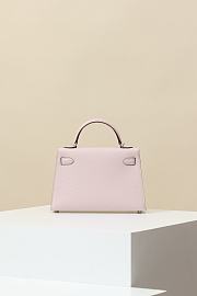 Colestore Hermes Kelly Mini Chevre Mysore Rose Sakura 19x12x6cm - 4