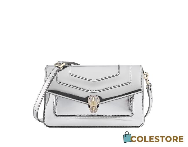 Colestore Bvlgari Serpenti Forever East-West Shoulder Bag Sliver 22x15x4.5cm - 1