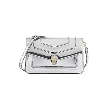 Colestore Bvlgari Serpenti Forever East-West Shoulder Bag Sliver 22x15x4.5cm