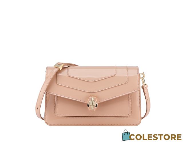 Colestore Bvlgari Serpenti Forever East-West Shoulder Bag Pink 22x15x4.5cm - 1