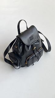 Colestore Miu Miu Black Leather Backpack 29x25x12cm - 3
