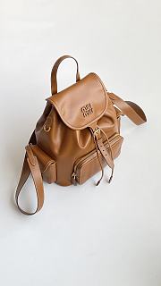 Colestore Miu Miu Brown Leather Backpack 29x25x12cm - 5