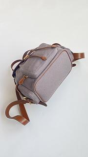 Colestore Miu Miu Canvas And Leather Backpack in Gray/Brandy 29x25x12 - 5