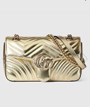 Colestore Gucci GG Marmont Medium Shoulder Bag in Gold 26x15x7cm - 1