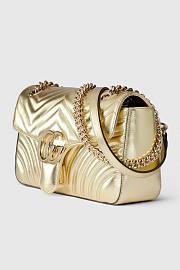 Colestore Gucci GG Marmont Medium Shoulder Bag in Gold 26x15x7cm - 3
