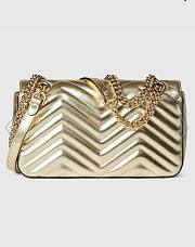 Colestore Gucci GG Marmont Medium Shoulder Bag in Gold 26x15x7cm - 2