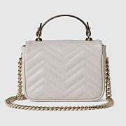 Colestore Gucci GG Marmont Mini Bag in White 17x13x6cm - 2
