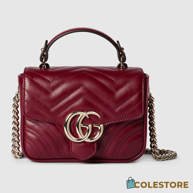 Colestore Gucci GG Marmont Mini Bag in Red 17x13x6cm - 1
