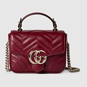 Colestore Gucci GG Marmont Mini Bag in Red 17x13x6cm - 1