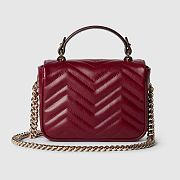 Colestore Gucci GG Marmont Mini Bag in Red 17x13x6cm - 2