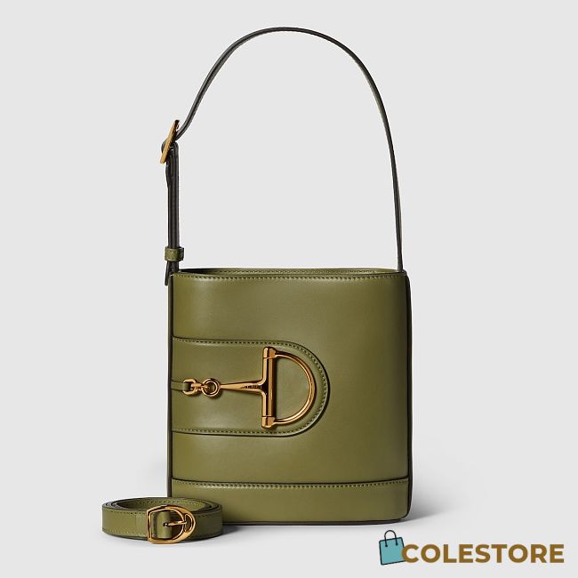 Colestore Gucci 73 Mini Bucket Bag in Green 18.5x20x8.5cm - 1