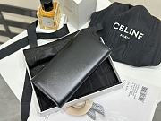 Colestore Celine Triomphe Leather Wallet in Black 19x10x3cm - 4