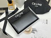 Colestore Celine Triomphe Leather Wallet in Black 19x10x3cm - 2