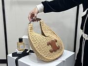 Colestore Celine Classic Panier Hobo Bag In Raffia And Calfskin Leather 33x16x4cm - 5