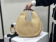 Colestore Celine Classic Panier Hobo Bag In Raffia And Calfskin Leather 33x16x4cm - 4