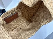 Colestore Celine Classic Panier Hobo Bag In Raffia And Calfskin Leather 33x16x4cm - 2