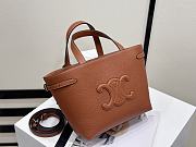 Colestore Celine Cabas Medium Leather Tote in Brown 21x20x10cm - 3