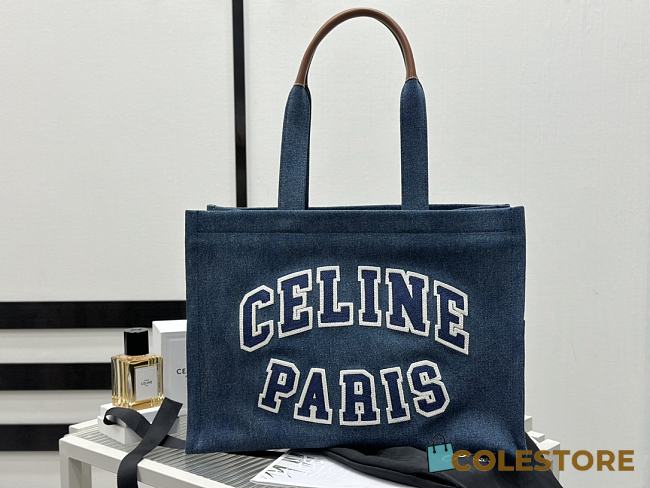 Colestore Celine Cabas Denim Tote Bag 41x28x17.5cm - 1