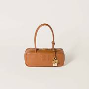 Colestore Miu Miu Beau Leather Bag in Brown 28x8x11cm - 1