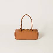 Colestore Miu Miu Beau Leather Bag in Brown 28x8x11cm - 4