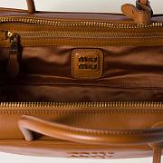 Colestore Miu Miu Beau Leather Bag in Brown 28x8x11cm - 2