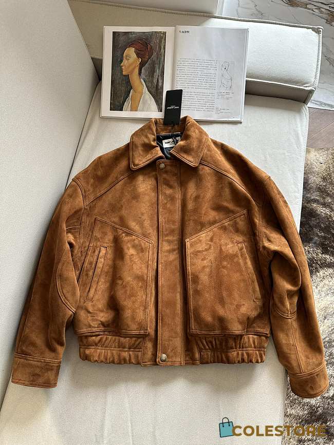 Colestore Saint Laurent 25 Barn Style Top-Tier Custom Suede Biker Jacket - 1