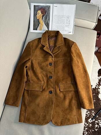 Colestore Prada Camel Suede Blazer Jackets 