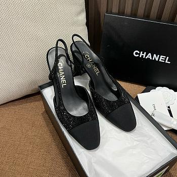 Colestore Chanel Slingback Heels Black