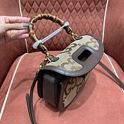 Colestore Gucci Bamboo 1947 Jumbo GG Small Top Handle Bag 17x12x7.5cm - 6