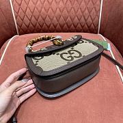 Colestore Gucci Bamboo 1947 Jumbo GG Small Top Handle Bag 17x12x7.5cm - 4