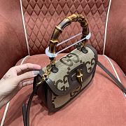Colestore Gucci Bamboo 1947 Jumbo GG Small Top Handle Bag 17x12x7.5cm - 2