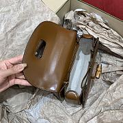 Colestore Gucci Bamboo 1947 Small Bag In Cuir Leather Brown 21cm - 3