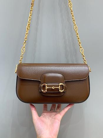Colestore Gucci Horsebit 1955 Small Shoulder Bag Brown 24x13x5.5cm