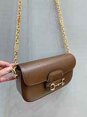 Colestore Gucci Horsebit 1955 Small Shoulder Bag Brown 24x13x5.5cm - 2