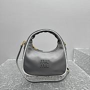 Colestore Miu Miu Wander Shoulder Bag in Grey 22x23x7cm - 3