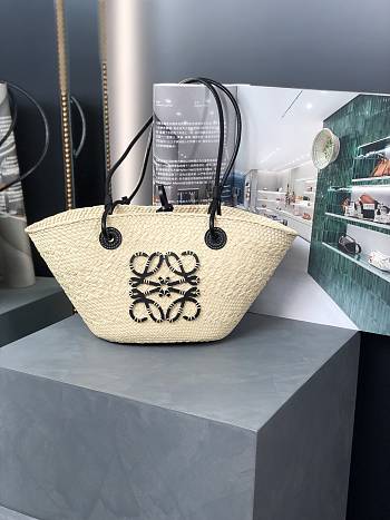 Colestore Loewe Small Anagram Basket Bag Black 34x13x16.5cm