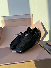 Colestore Miu Miu Nappa Leather Loafers With Ruffles Black  - 3